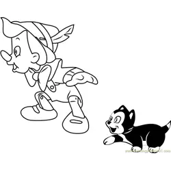 Disney Classic Pinocchio Free Coloring Page for Kids