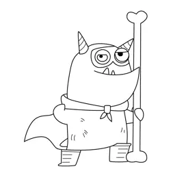 Super Snargg Plory and Yoop Free Coloring Page for Kids