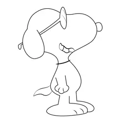 Angry Snoopy Free Coloring Page for Kids