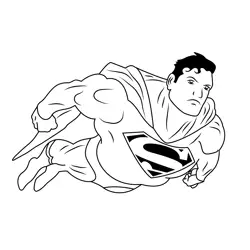 Superman Take Off Free Coloring Page for Kids