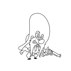Angry Yosemite Sam Free Coloring Page for Kids