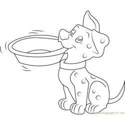 Hungry Dalmatian Free Coloring Page for Kids