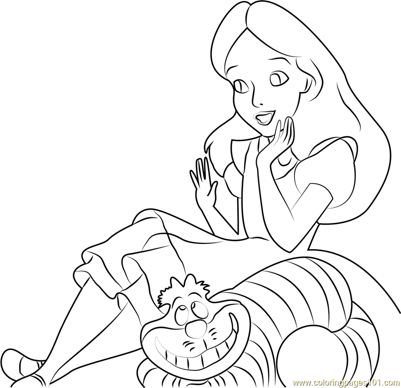 Disney Cheshire Cat Coloring Pages | Coloring Page Blog