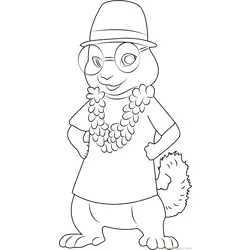 Simon Chipwrecked Free Coloring Page for Kids