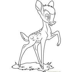 Bambi by Angel Free Coloring Page for Kids