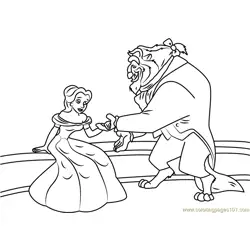 Beast Free Coloring Page for Kids