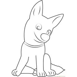 Bolt Sitting Free Coloring Page for Kids