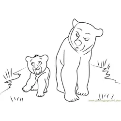 Brother Bear See Free Coloring Page for Kids