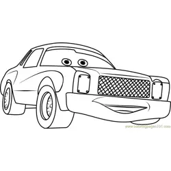 Darrell Cartrip from Cars 3 Free Coloring Page for Kids
