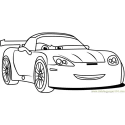 Jeff Gorvette from Cars 3 Free Coloring Page for Kids