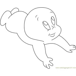 Casper See Up Free Coloring Page for Kids