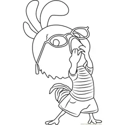 Chicken Little Funny Free Coloring Page for Kids