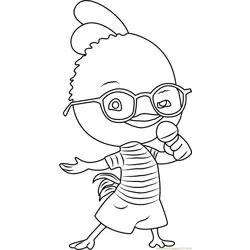 Chicken Little Singing Song Free Coloring Page for Kids