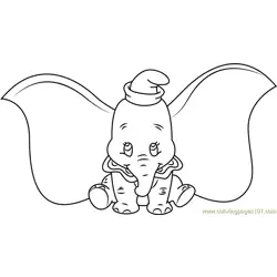 Dumbo Setting Free Coloring Page for Kids