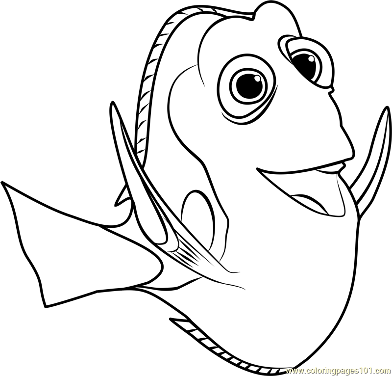 Dory Coloring Page - Free Finding Dory Coloring Pages