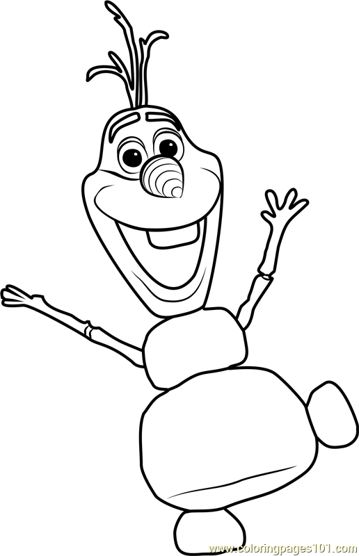olaf coloring page