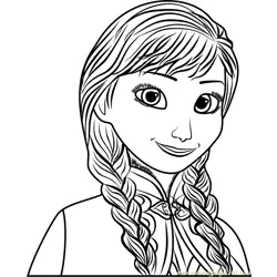Anna Free Coloring Page for Kids
