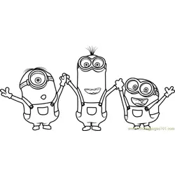 Minions Free Coloring Page for Kids
