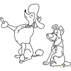 Dodger and Georgette Free Coloring Page for Kids