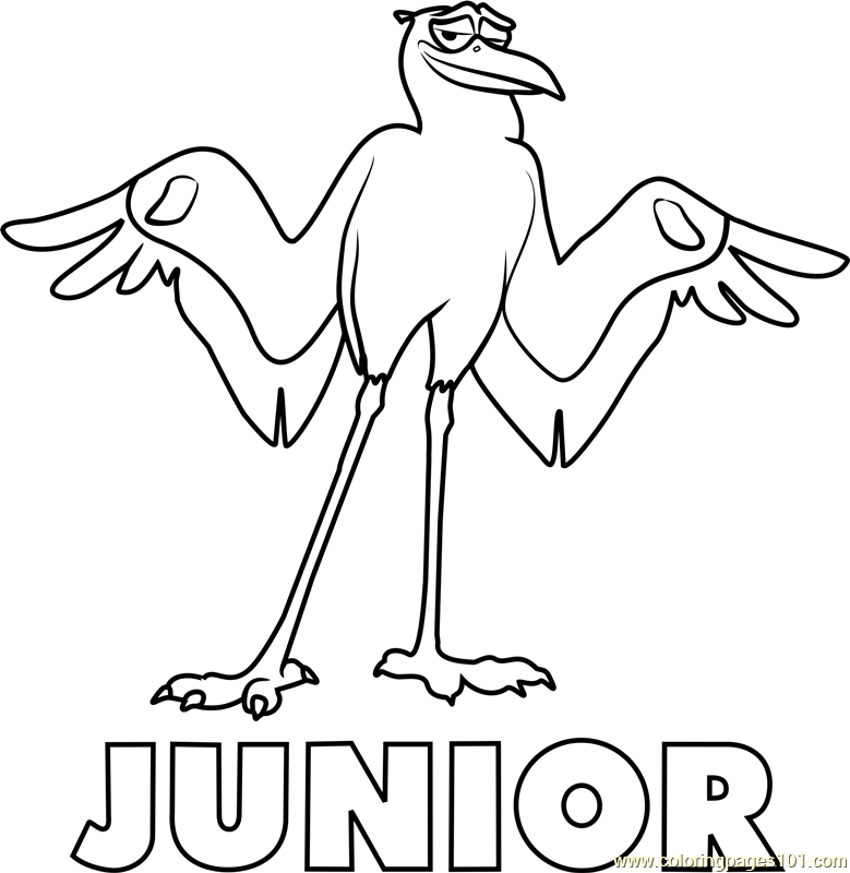 Junior Coloring Page - Free Storks Coloring Pages : ColoringPages101.com