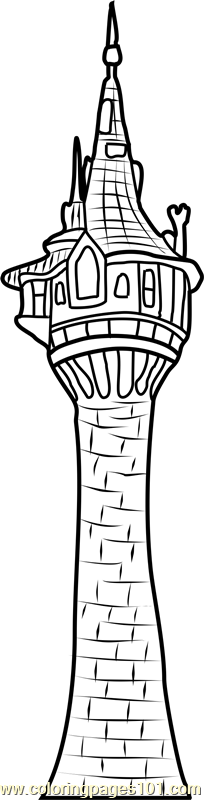 Rapunzel's Tower Coloring Page - Free Tangled Coloring Pages