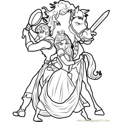Disney Tangled Free Coloring Page for Kids