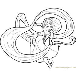 rapunzel and flynn eyes coloring page