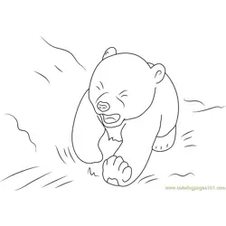 Little Polar Bear Lars Crying Free Coloring Page for Kids
