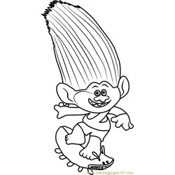 Aspen from Trolls Free Coloring Page for Kids