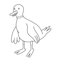 Boobafina the Duck Adventure Time Free Coloring Page for Kids