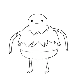 Howard the Fat Villager Adventure Time Free Coloring Page for Kids