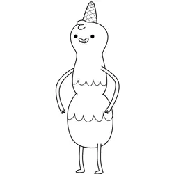 Ice Cream Lady Adventure Time Free Coloring Page for Kids