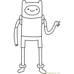 Finn the Human Free Coloring Page for Kids
