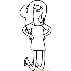 Marceline the Vampire Queen Free Coloring Page for Kids