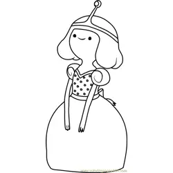 Princess Bubblegum Free Coloring Page for Kids