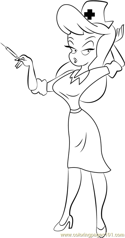 Hello Nurse Coloring Page - Free Animaniacs Coloring Pages