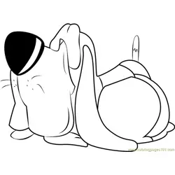 Byron Basset Free Coloring Page for Kids