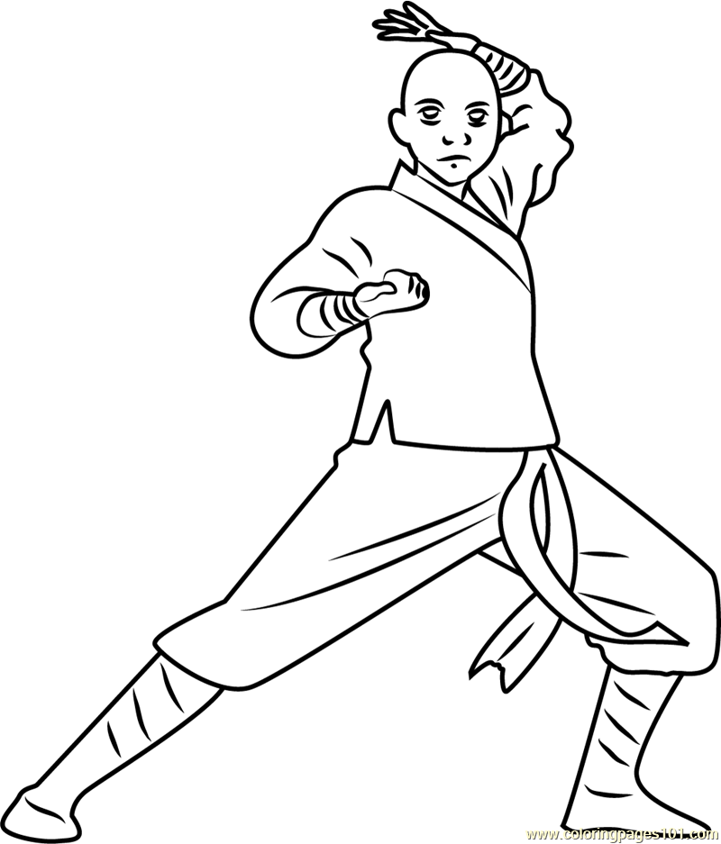 Avatar Aang Coloring Page   Free Avatar The Last Airbender Coloring ...