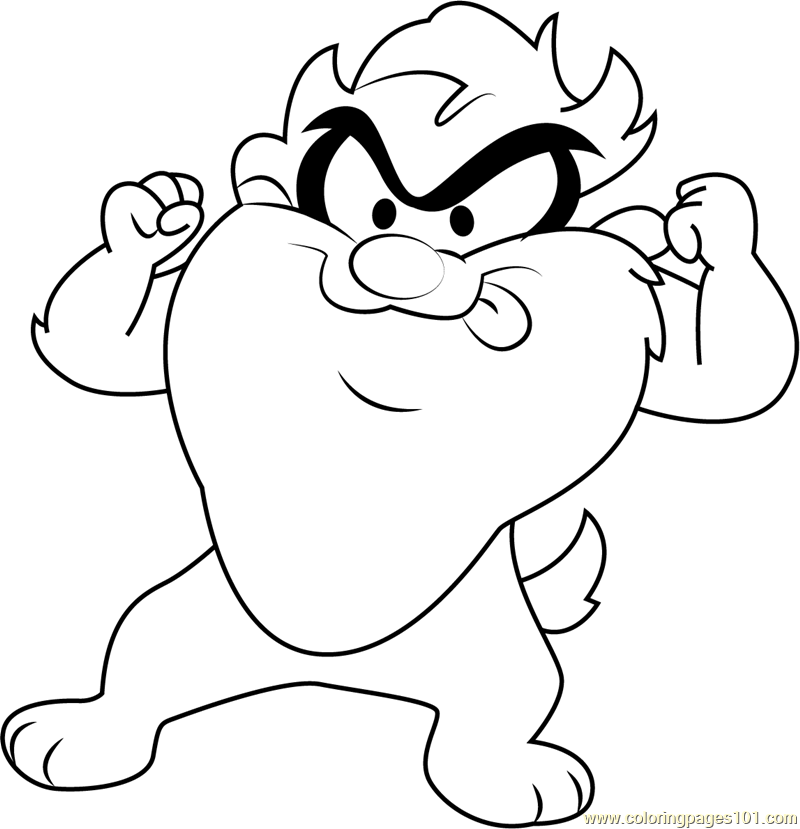 Baby Looney Tunes Taz Coloring Page Free Baby Looney