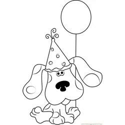 Happy Birthday Blue Clues Free Coloring Page for Kids