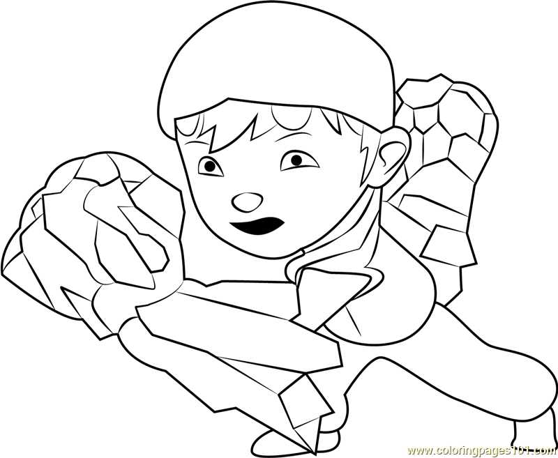 BoBoiBoy Earth Coloring Page - Free BoBoiBoy Coloring Pages