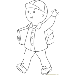 Caillou Sitting Alone Coloring Page - Free Caillou Coloring Pages