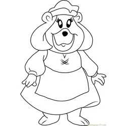 Grammi Gummi Looking at You Free Coloring Page for Kids