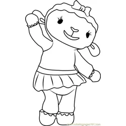 Lambie Lamb Free Coloring Page for Kids