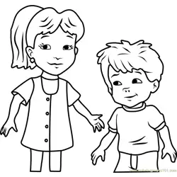 Dragon Tales Emmy and Max Free Coloring Page for Kids