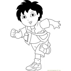 Diego Marquez Running Free Coloring Page for Kids