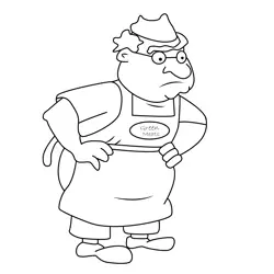 Marty Green Hey Arnold! Free Coloring Page for Kids
