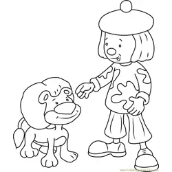 Cute Jojo and Goliath Free Coloring Page for Kids
