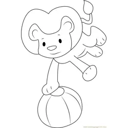 Goliath Play with Ball Free Coloring Page for Kids