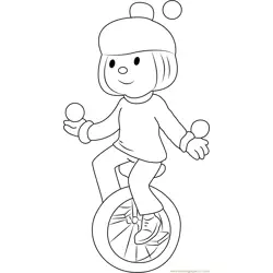 Jojo in Circus Free Coloring Page for Kids